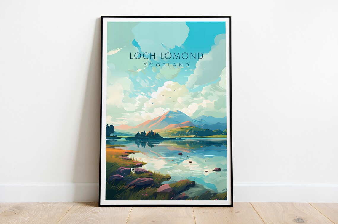 Loch Lomond Travel Poster, Scotland Landscape - Image 2