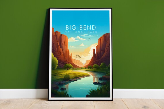 Big Bend National Park Texas Canyon River Desert Sunrise Poster