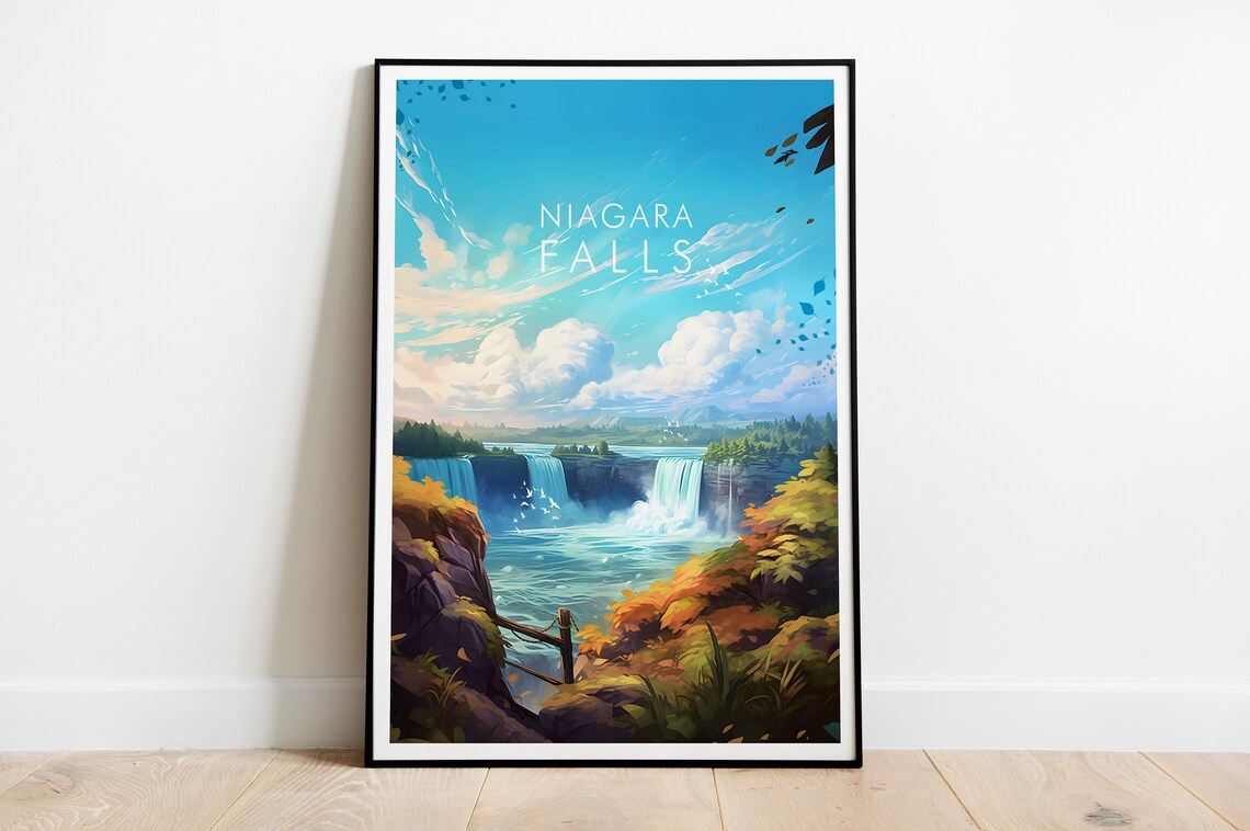 Niagara Falls Travel Poster, Modern Wall Art Print - Image 2