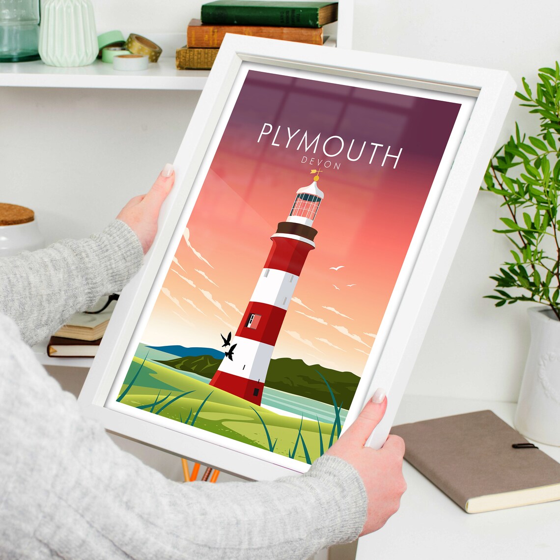 Plymouth Smeaton's Tower Travel Poster - Image 4