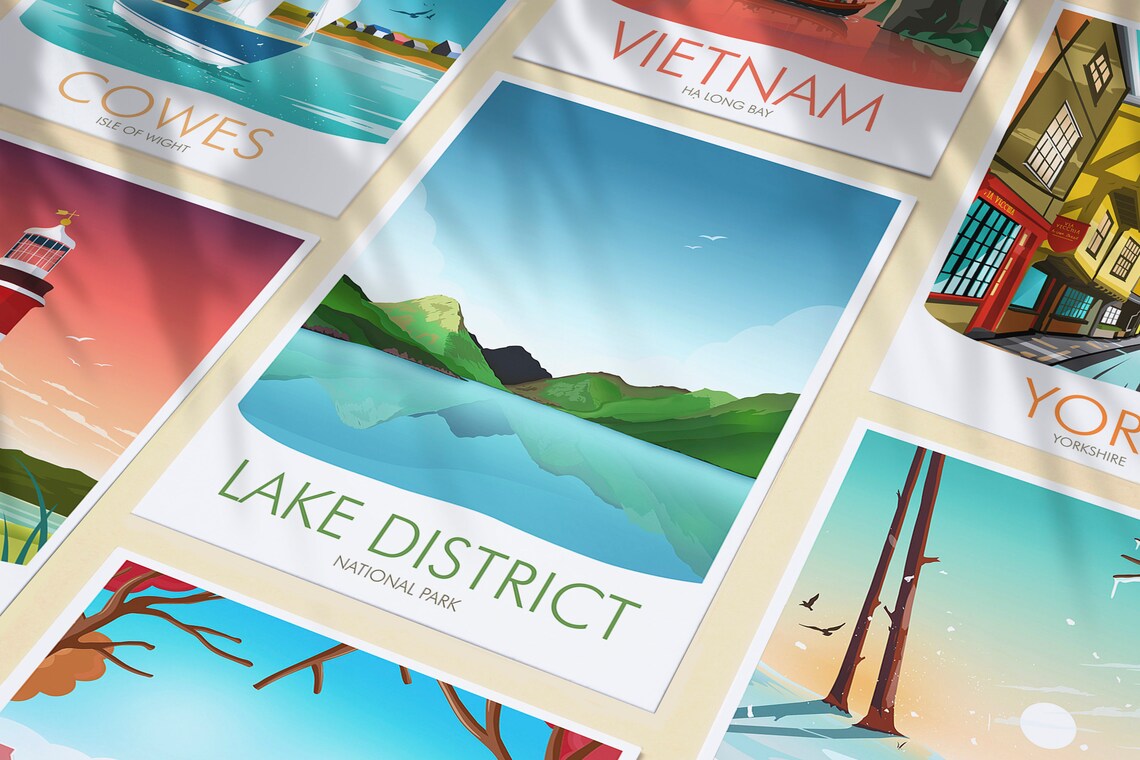 Lake District National Park Travel Poster, England - Image 3