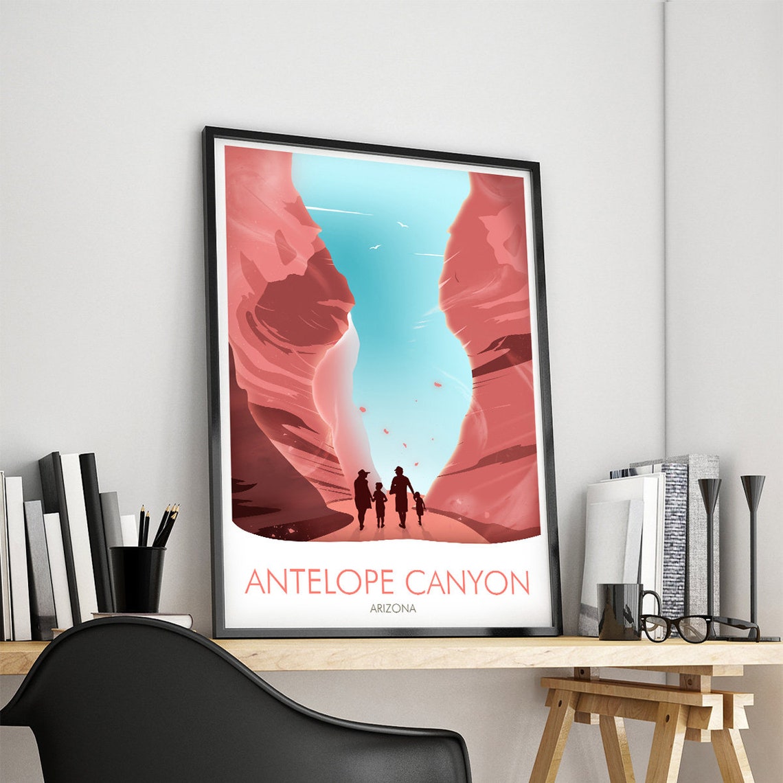 Antelope Canyon Arizona Red Rock Slot Canyon Adventure Travel Poster - Image 4