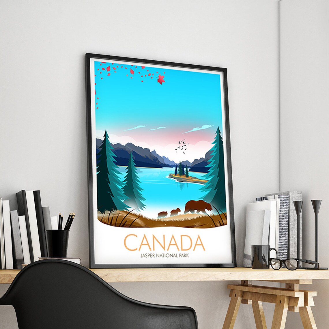Jasper National Park Canada Travel Poster - Image 3