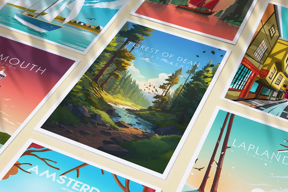 Forest Of Dean Print Travel Print - Image 3
