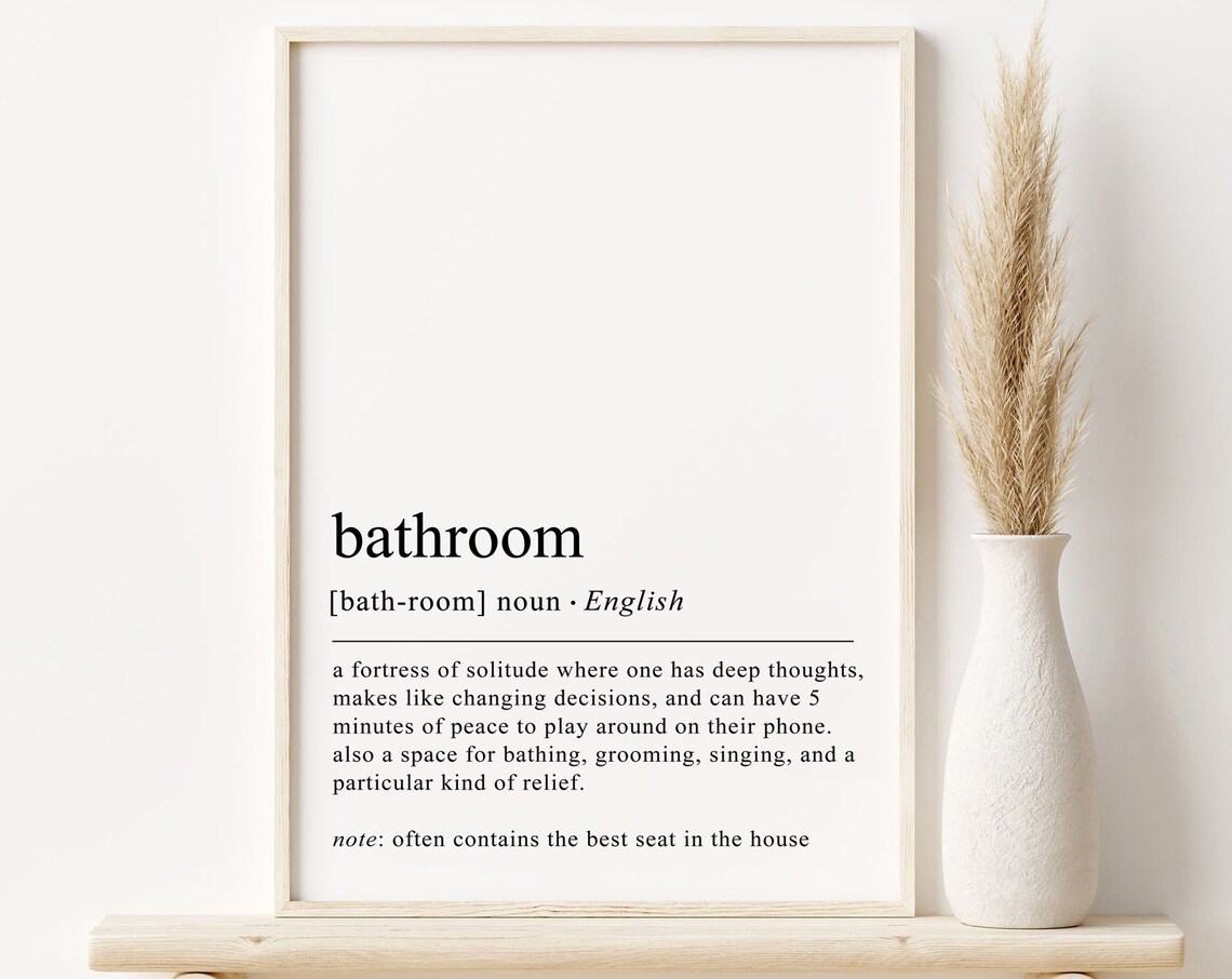 Bathroom Definition Print Funny Bathroom Decor Bathroom Wall Art Wall Art Instant Poster - Image 4