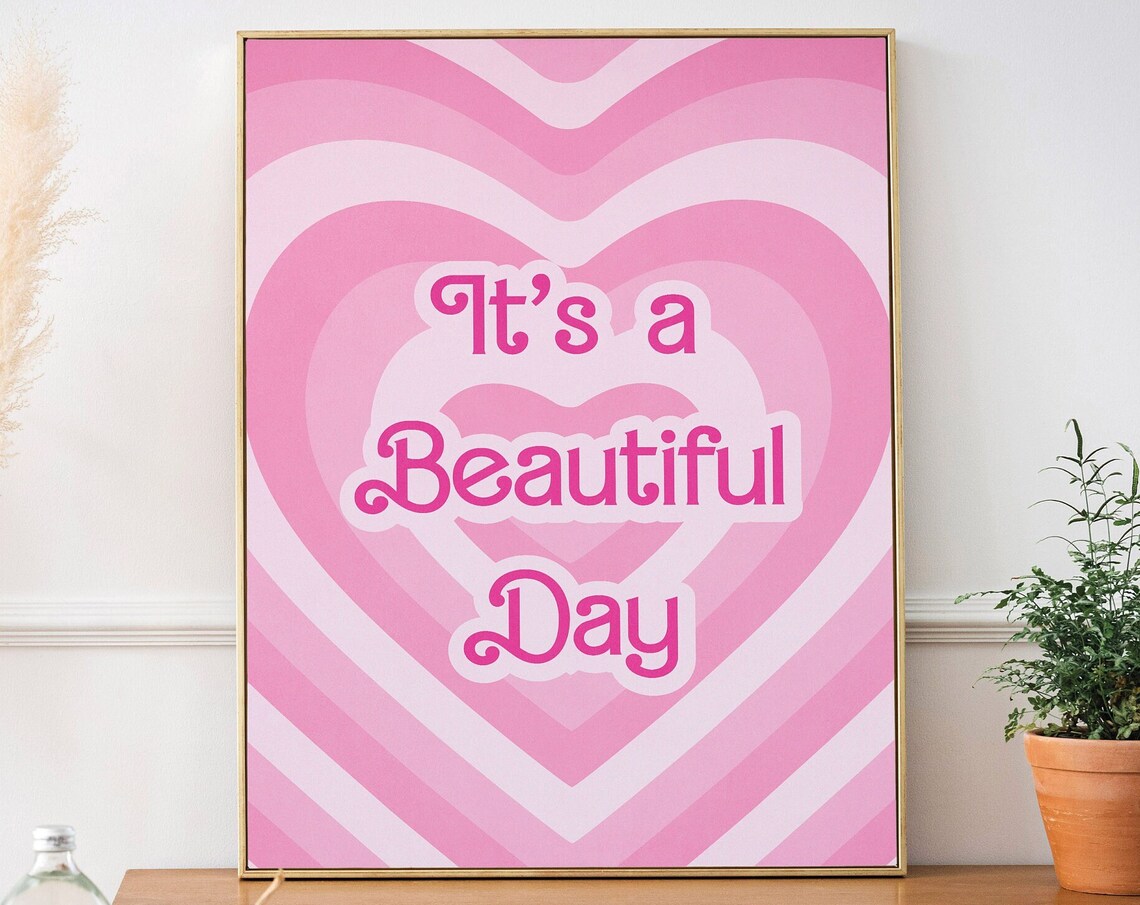 Inspirational Quote Art Print, Pink Preppy Decor