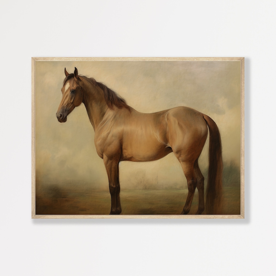 Rustic Horse Vintage Equestrian Farmhouse Art Print