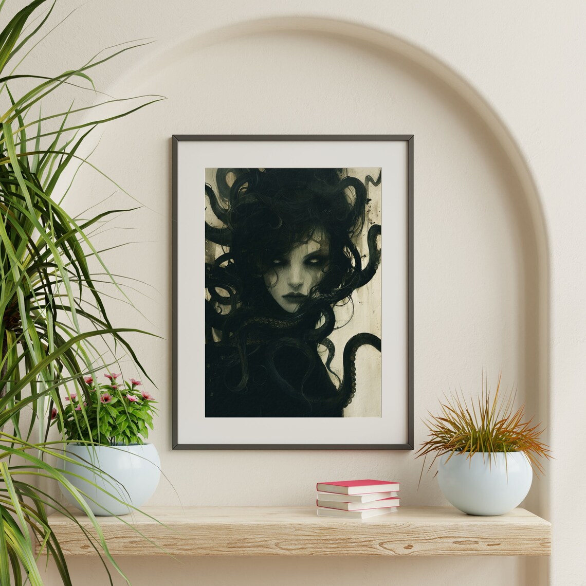 Medusa Painting, Vintage Dark Academia Poster Print - Image 2