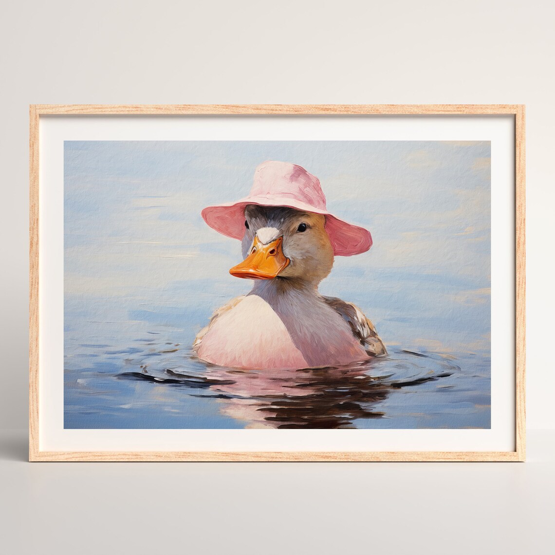 Retro Duck Minimal Vintage Art Print, Nursery Decor - Image 2