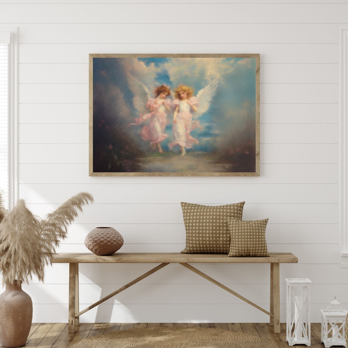 Angels Mythology Retro Oil Painting Art Print - Image 3