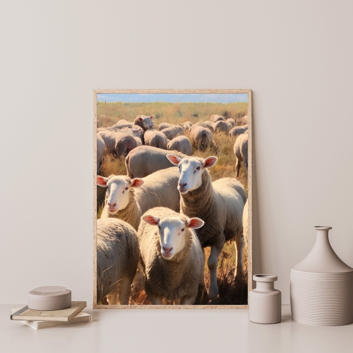 Sheep Retro Country Art Print, Vintage Farm Animal - Image 3