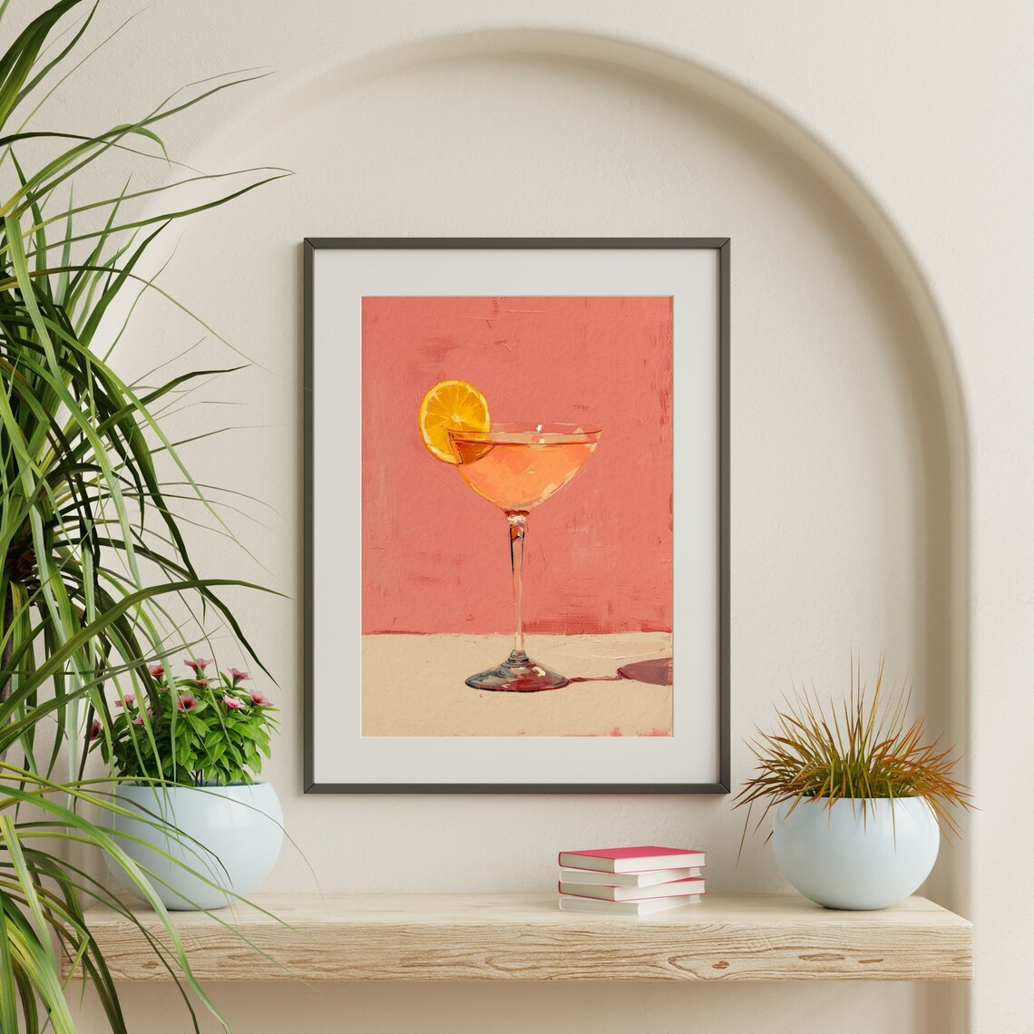 Retro Cocktail Print, Minimal Eclectic Bar Cart Art Print - Image 2