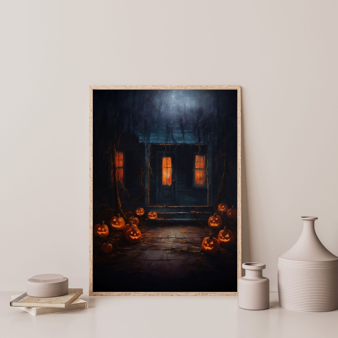 Spooky Halloween Retro Dark Academia Art Print - Image 3