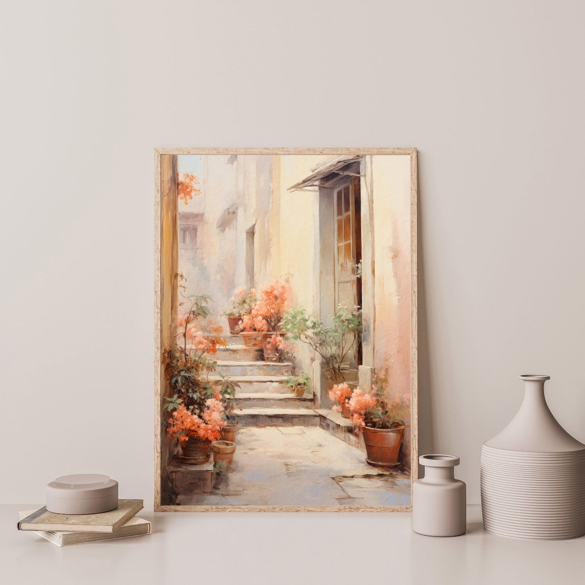 Rustic Alley Painting Vintage Aesthetic Wall Art Antique Apartment Home Decor Trendy Wall Print P 672 - Image 3