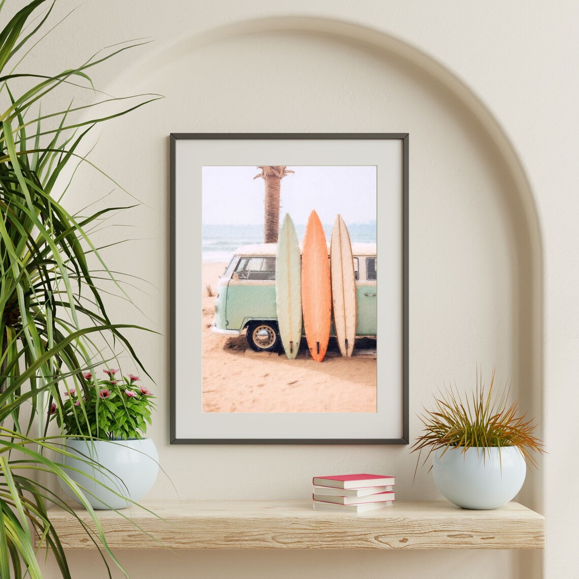 Coastal Surf Retro Pastel Beachy Art Print - Image 2