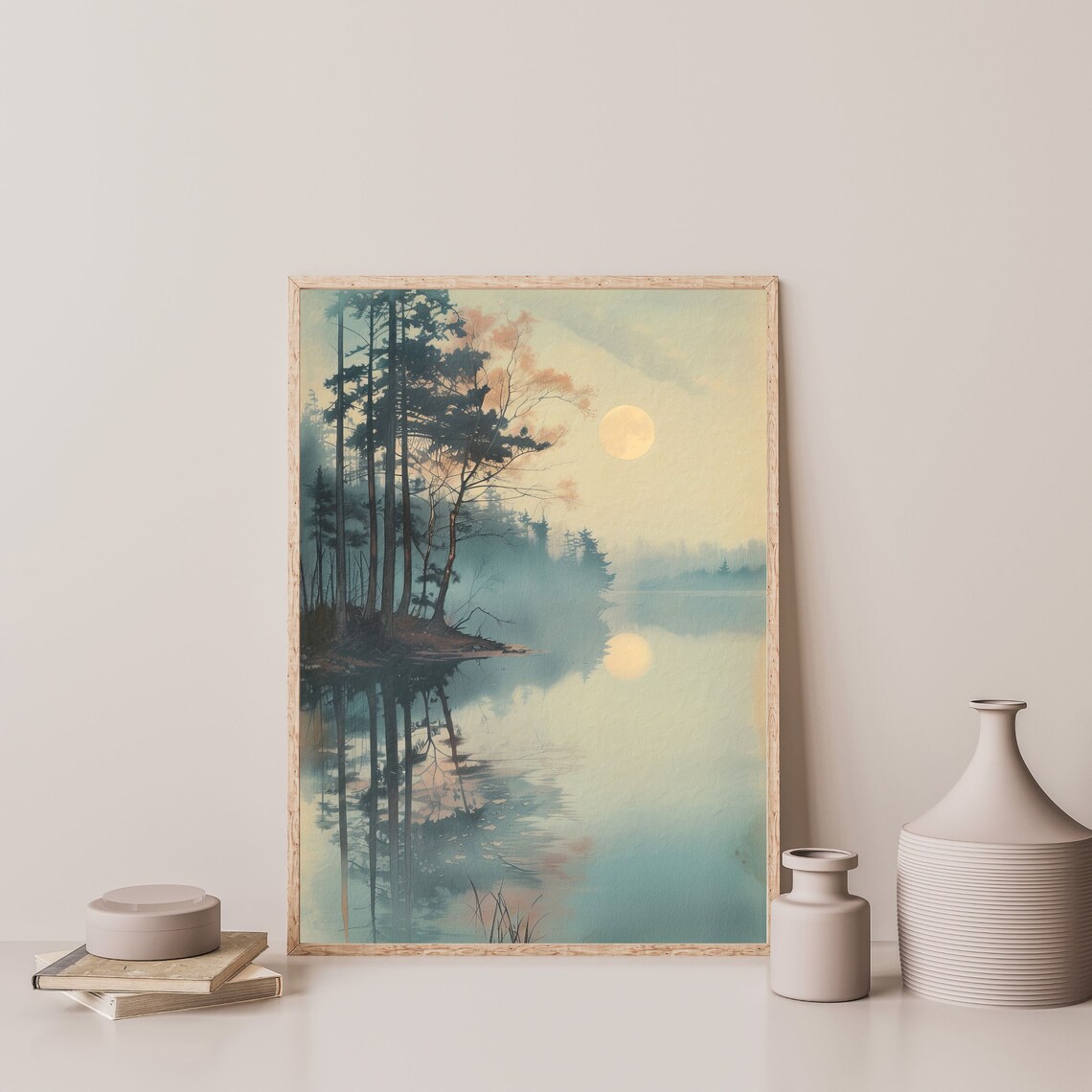 Japanese Landscape Painting, Retro Vintage Art Print - Image 3