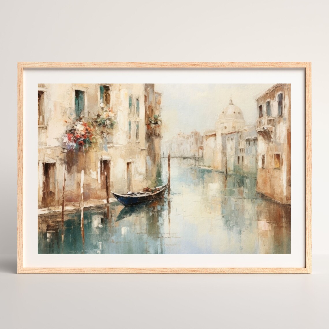 Venice Italy Retro Art Print, Rustic Oil Painting - Image 2