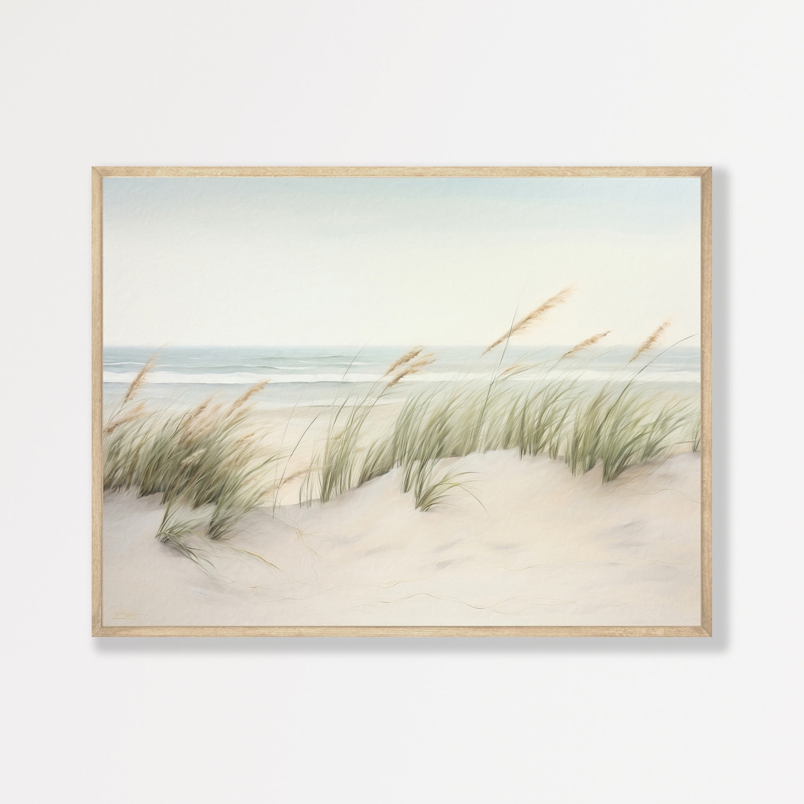 Beach Grass Minimalist Coastal Wall Art Print
