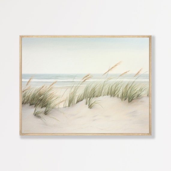 Beach Grass Minimalist Coastal Wall Art Print