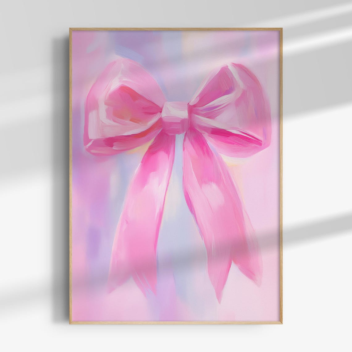 Pink Watercolour Bow Painting Pastel Preppy Coquette Girly Poster - Image 3