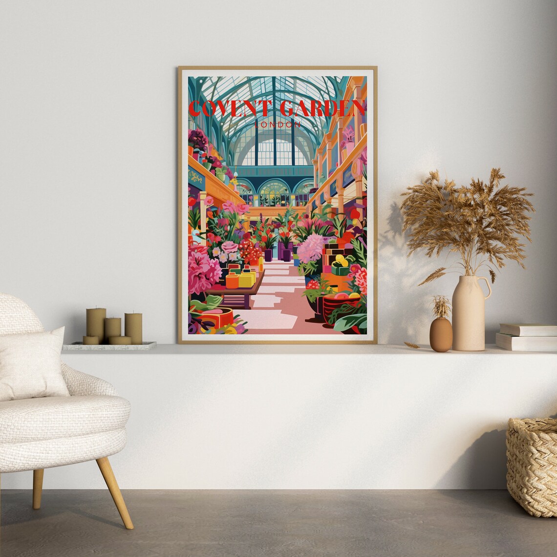 Covent Garden Flower Market London Travel Poster - Image 2