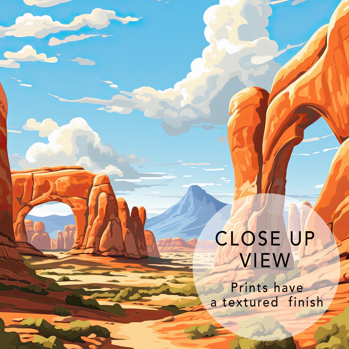Arches National Park Utah Red Rock Desert Landscape Art Poster - Image 2