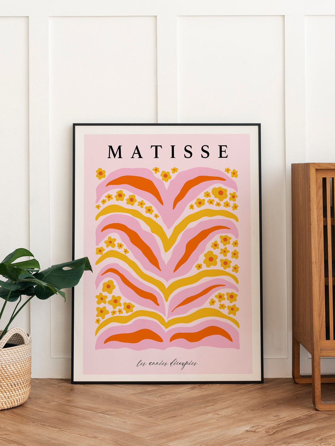 Matisse Pink Cut Out Leaf Exhibition Poster Orange Yellow Botanical - Image 2