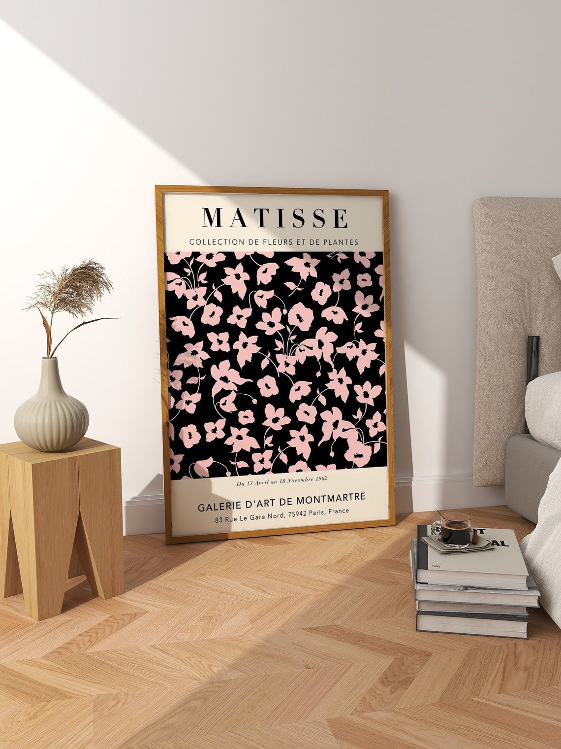 Matisse Black Pink Floral Cut Out Exhibition Poster 1962 Gallery - Image 2