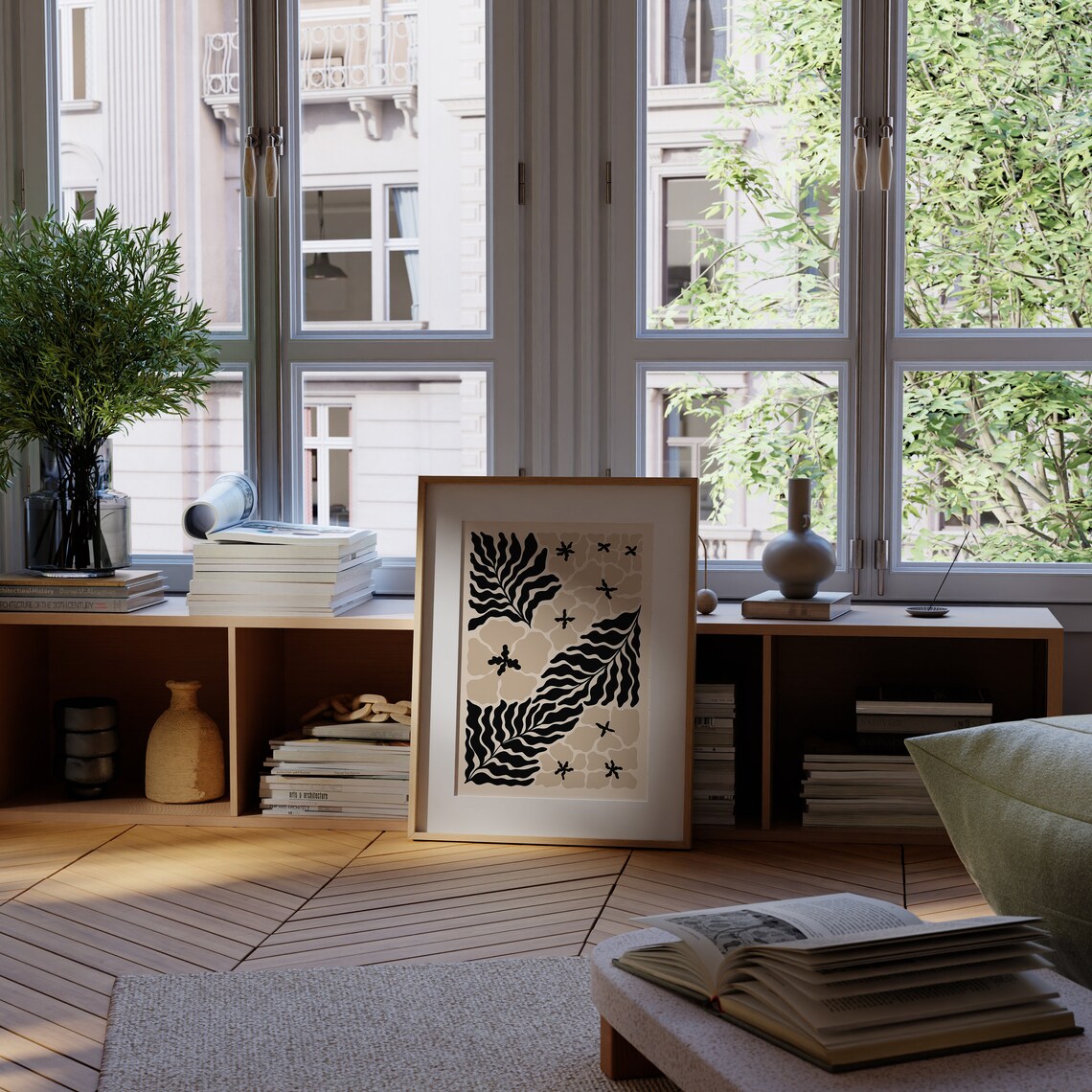 Matisse-Inspired Abstract Flower Botanical Art Print - Image 3