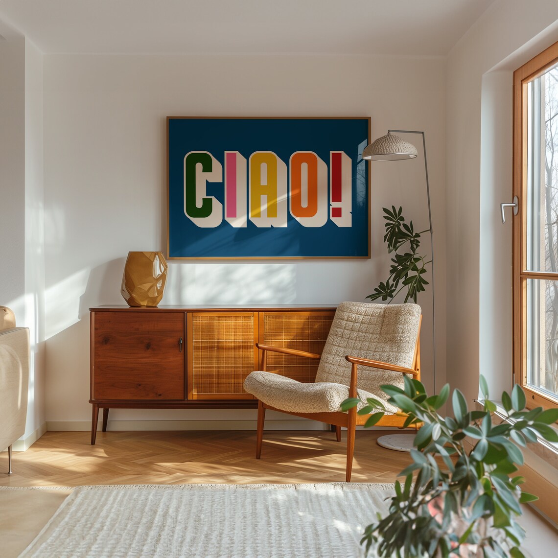 Ciao Bold Typographic Poster, Maximalist Decor - Image 3