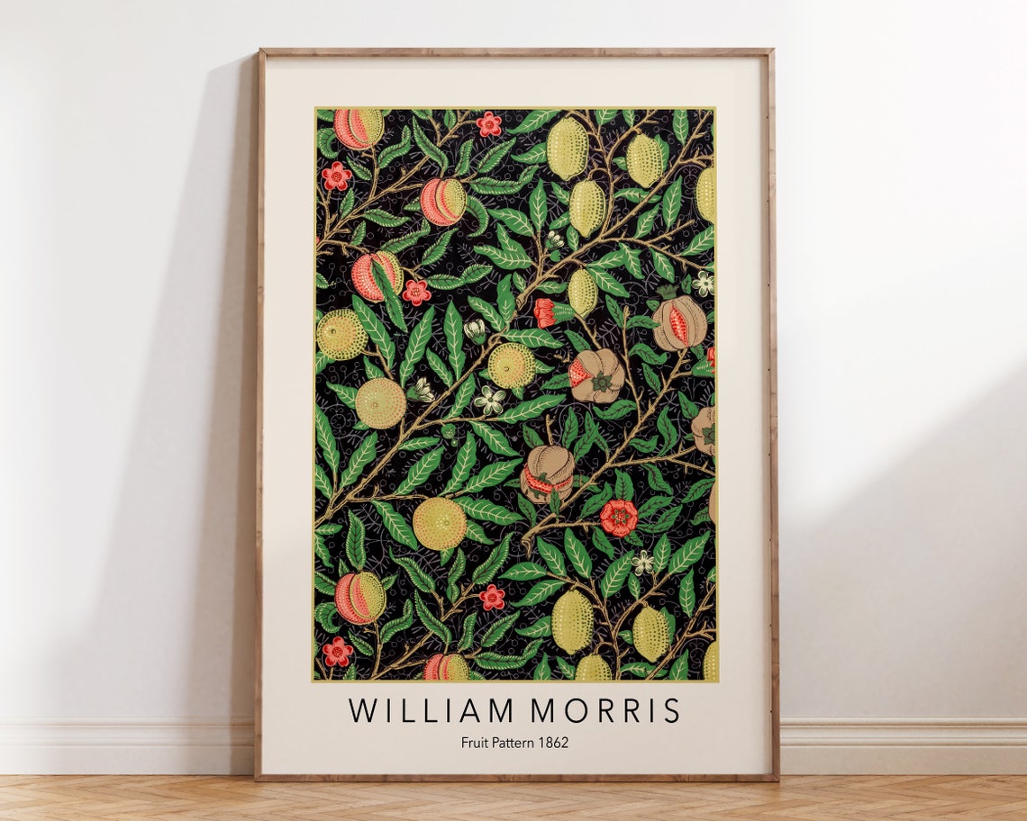 William Morris Fruit Pattern 1862 Pomegranate And Citrus Poster