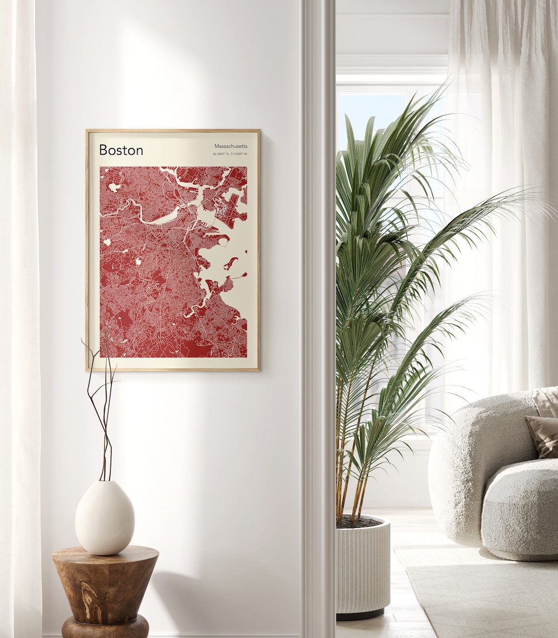 Boston, MA City Map Print, Travel Poster - Image 2