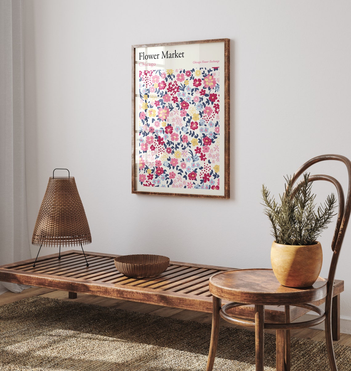 Chicago Flower Exchange Multicolor Floral Botanical Art Poster - Image 3