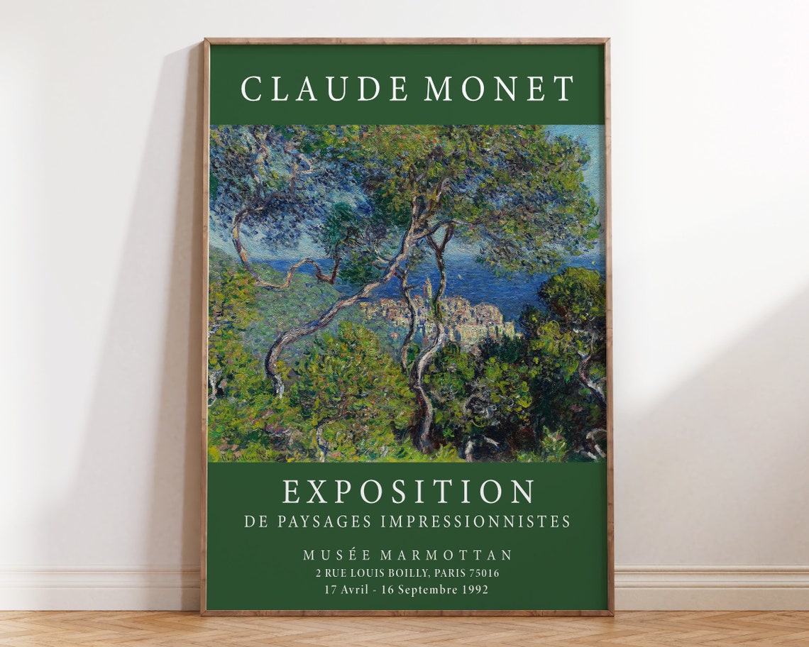 Claude Monet Coastal Town View Marmottan Exposition Art Poster
