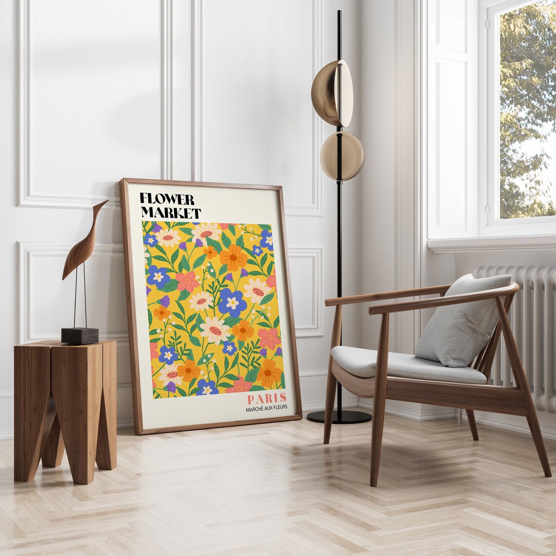 Paris Flower Market Retro Floral Art Print - Image 3