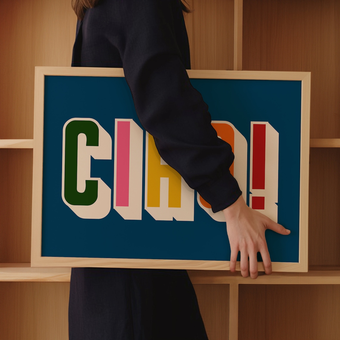 Ciao Bold Typographic Poster, Maximalist Decor - Image 2