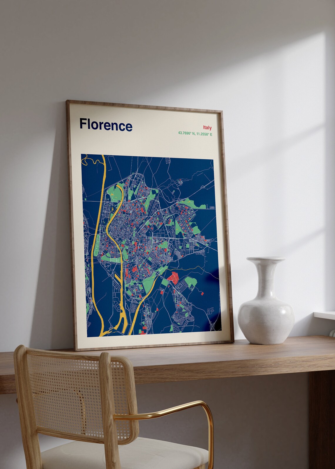 Seville Spain Navy Blue Colorful City Map Poster Modern Style - Image 2