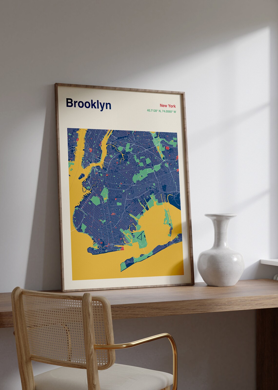 Brooklyn NY Map Print, Brooklyn Travel Poster - Image 2