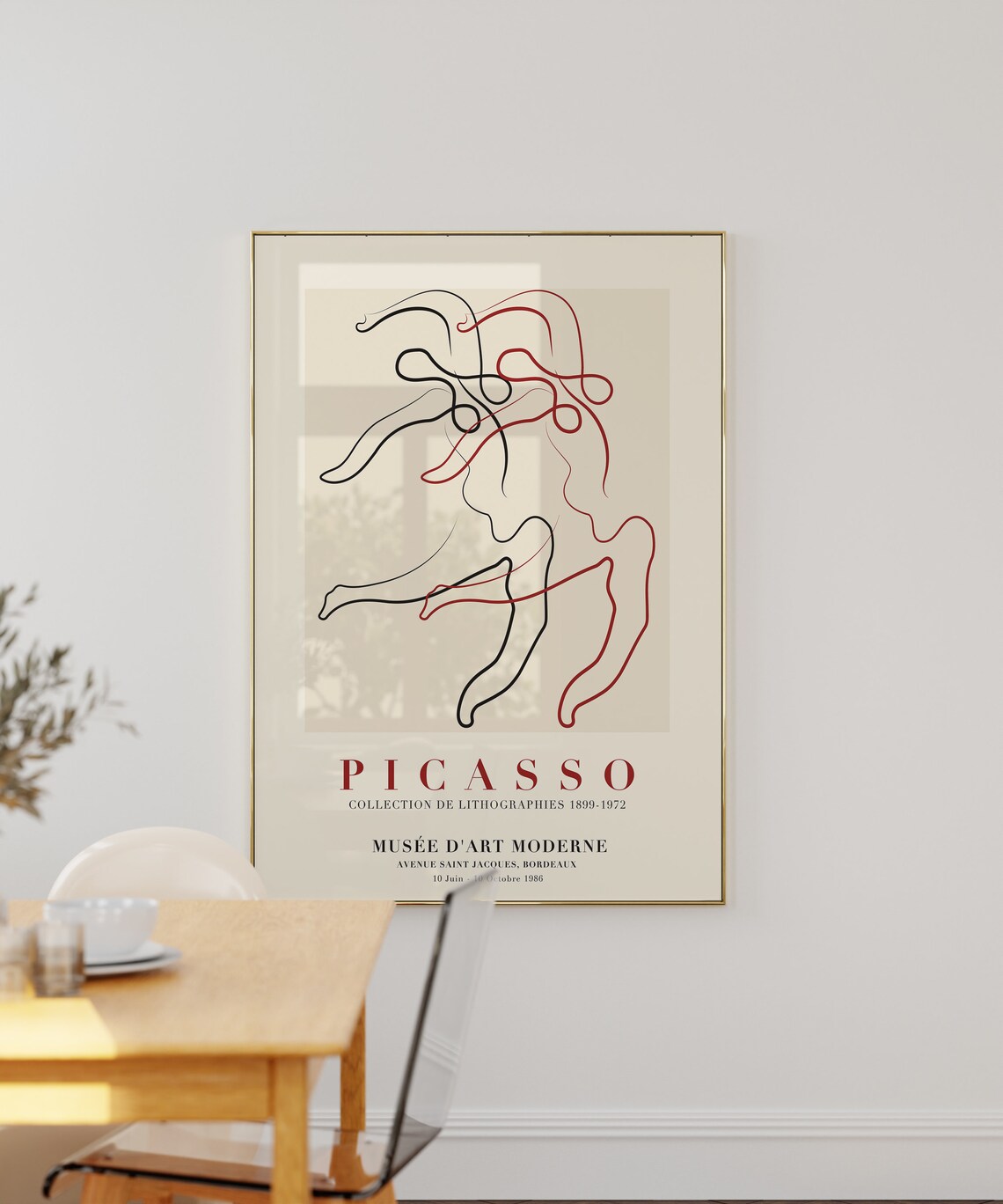 Picasso Dancers Line Art Exhibition Poster Print - Image 2