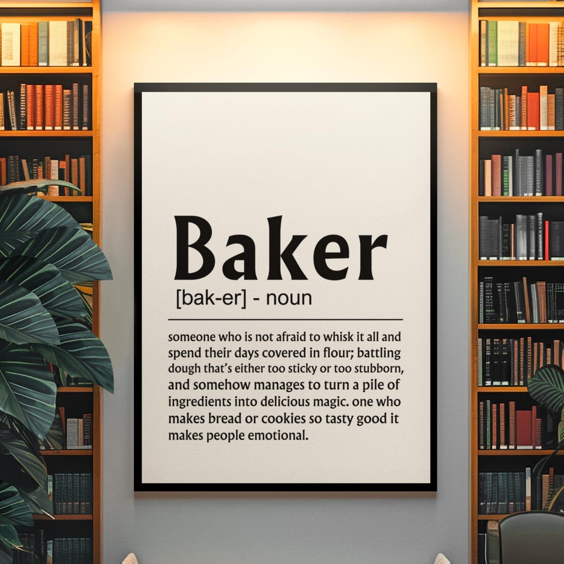 Baker Definition Funny Cooking Quote Kitchen Gift Wall Poster - Image 2