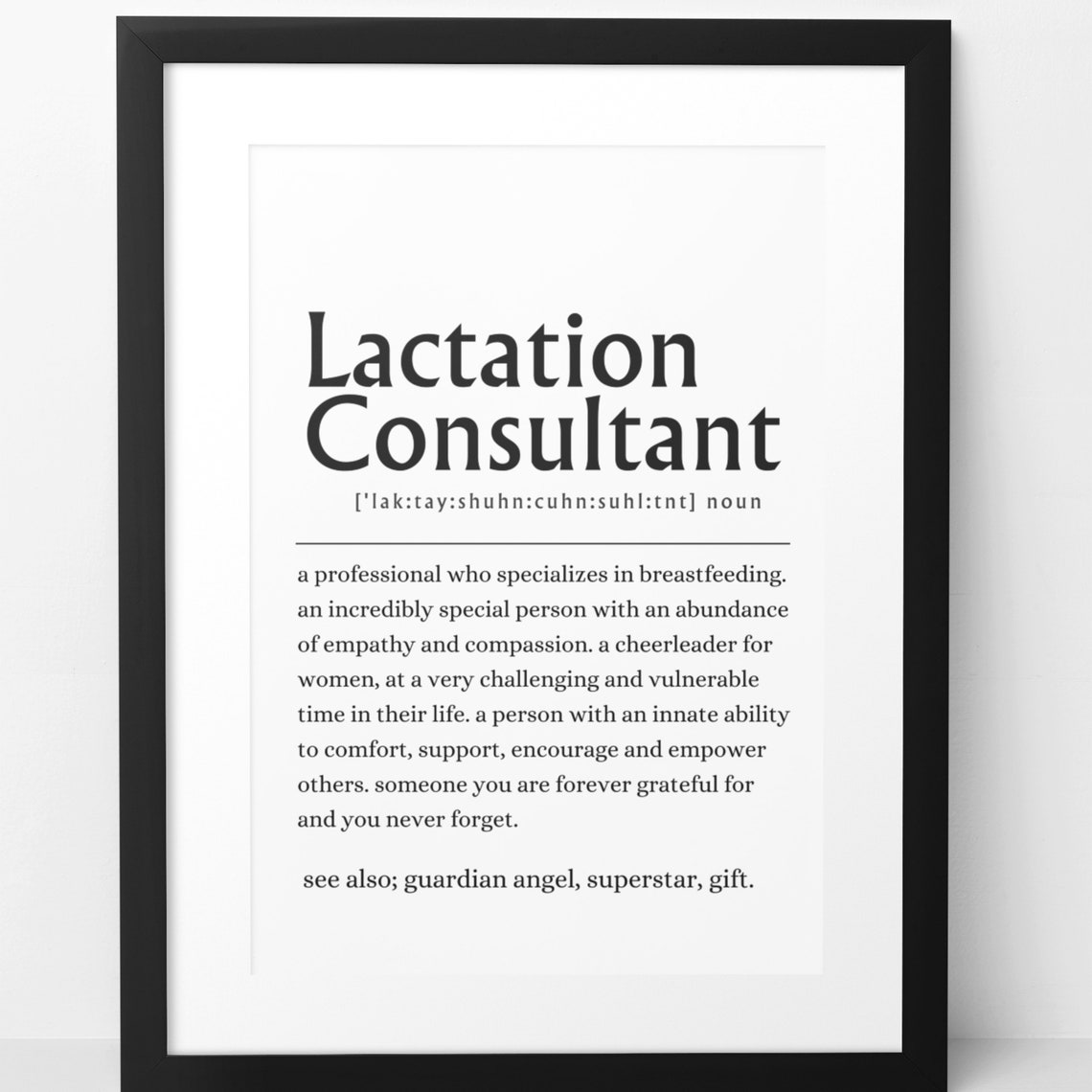 Lactation Consultant Definition Breastfeeding Hero Gift Poster - Image 7
