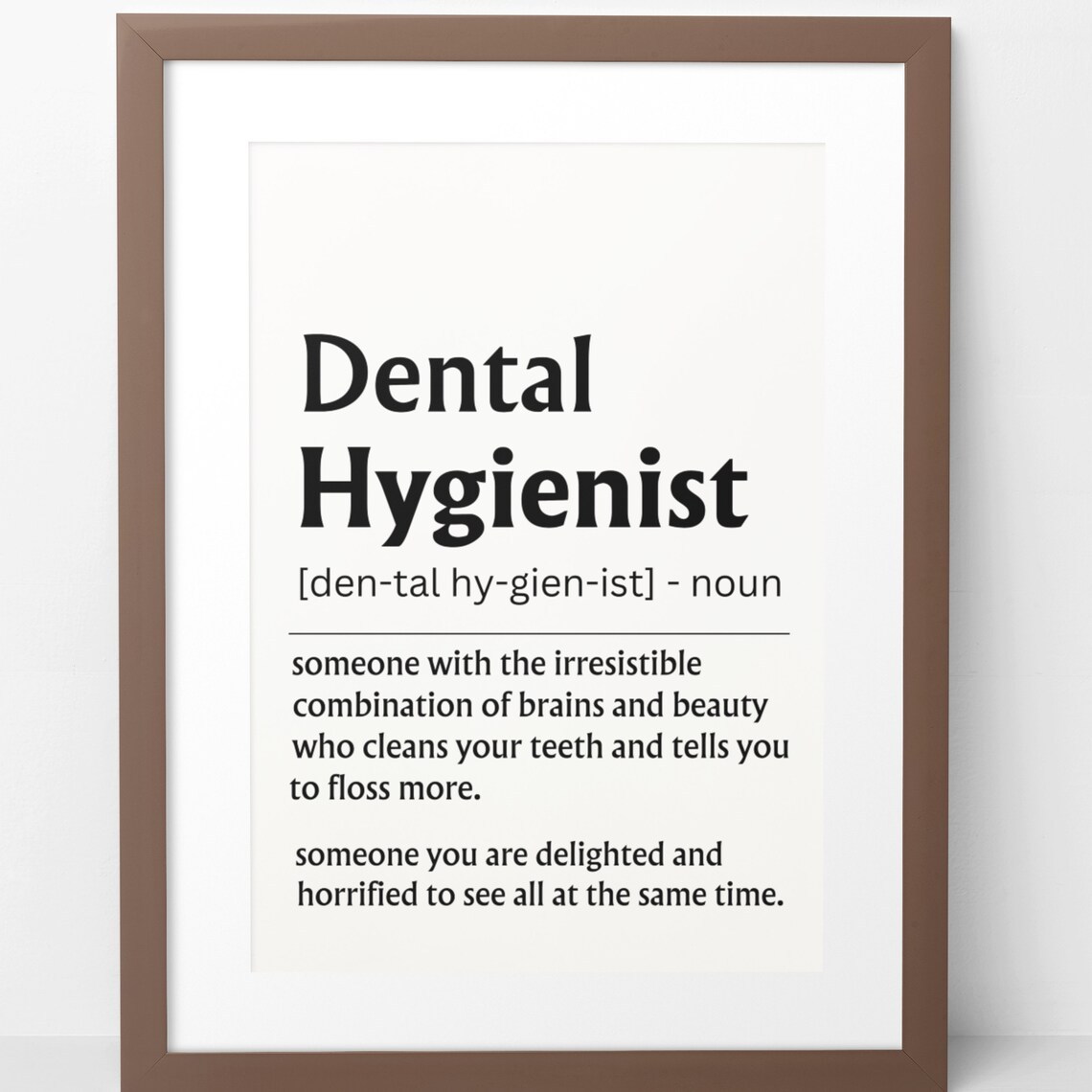 Dental Hygienist Definition Funny Quote Dental Office Poster - Image 4