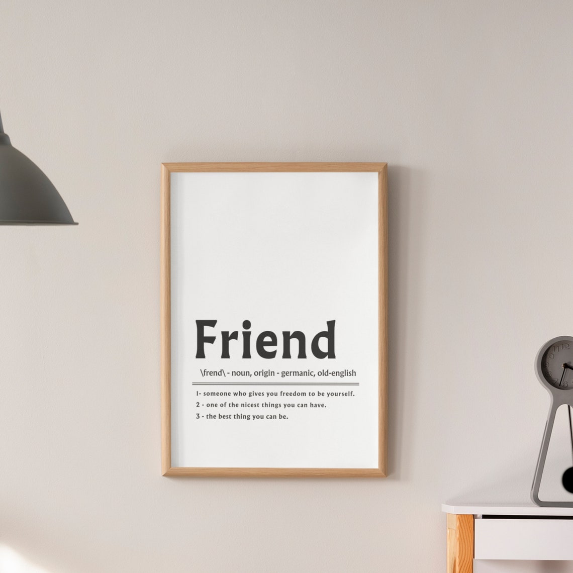 Friend Definition Freedom to Be Yourself True Friendship Poster - Image 5