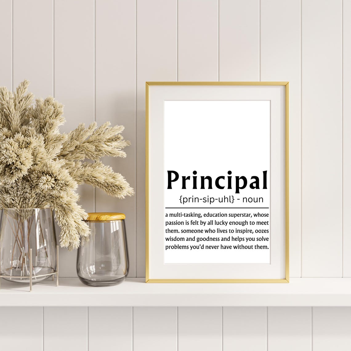Principal Definition Dictionary Meaning School Office Poster - Image 9