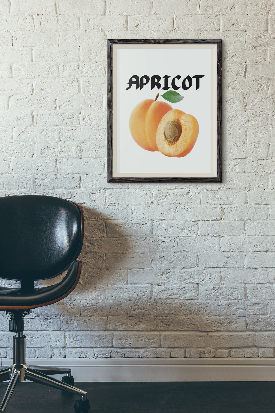 Apricot Fruit Botanical Illustration Modern Kitchen Wall Decor Poster - Image 3