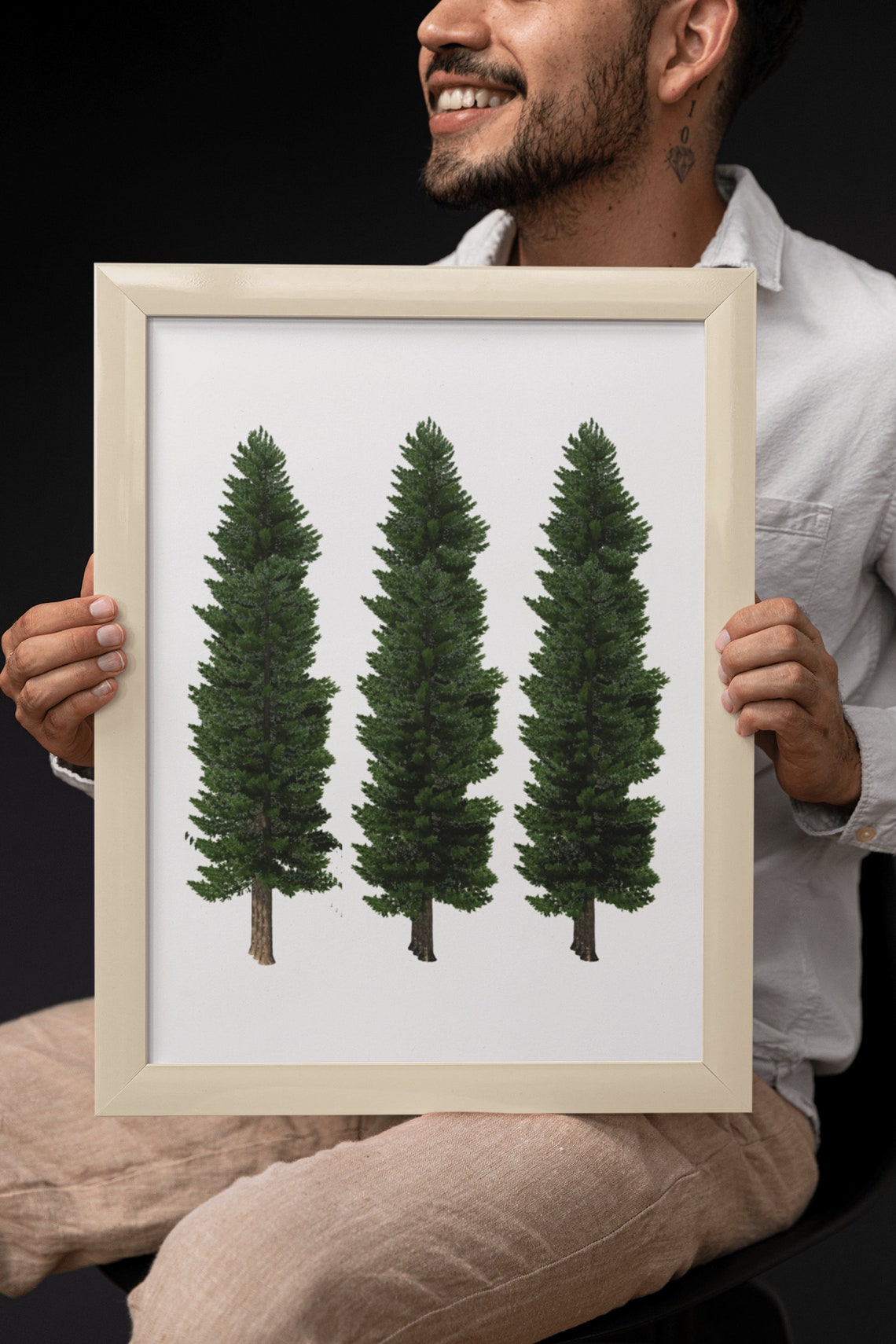 Pine Tree Print Woodland Nursery Decor Forest Nursery Wall Art - Image 8
