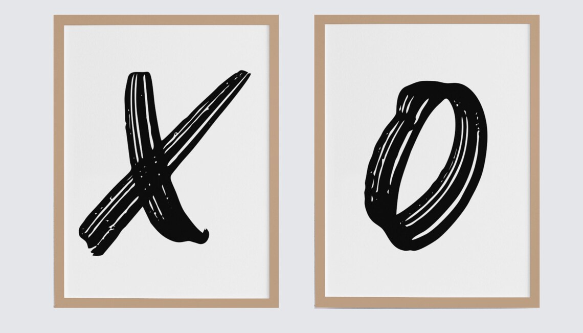 XO Brushstroke Art Print, Abstract Modern Decor - Image 5