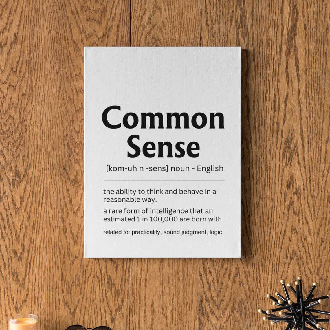 Common Sense Funny Definition Quote Office Humor Wall Poster - Image 7