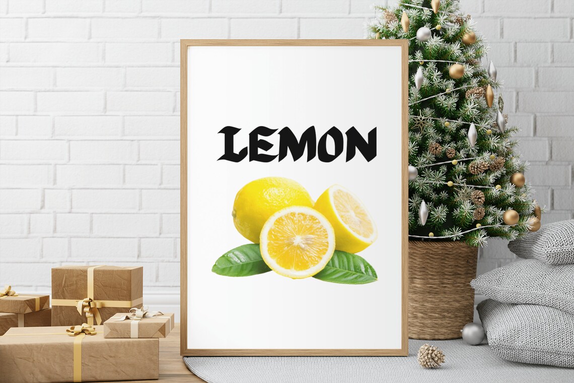 Lemon Picture Art Prints Print For Kitchen Fruit Wall Art Print Kitchen Food Artwork Nursery Kid Learning Room Decor - Image 4