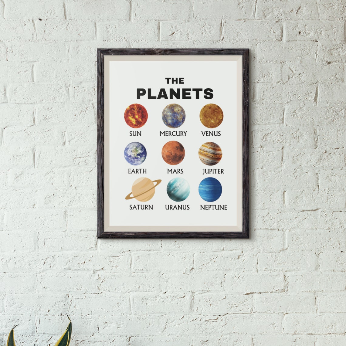 The Planets Solar System Chart Kids Educational Science Poster - Image 7